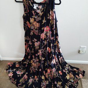 Paradiso Black Gauzy BoHo Midi/Maxi Dress